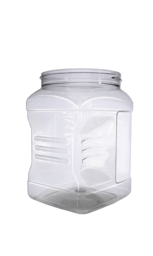 Tarro Cuad. Medio Galón 1 – 2 L en PET, código 130011 — Envases y Algo Más