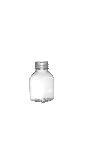 Botella Cuadrada Juguero 240 ml. 125 – 250 ml en PET, código 150039 — Envases y Algo Más