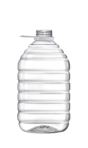 Garrafa Cilíndrica c/asa 5 Litros Más de 2 L en PET, código 640001 — Envases y Algo Más